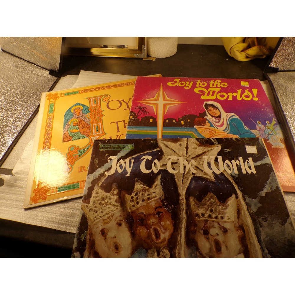 Vintage Joy to the World 3 Christmas Vinyl Record Lot Columbia Special Products